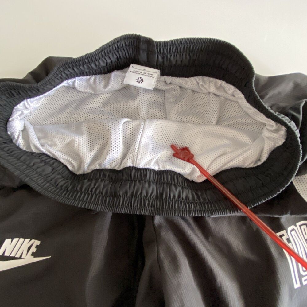 Nike Force Men's Medium Athletic Track Pants Black White Lined FB6966-010 - Picture 9 of 14
